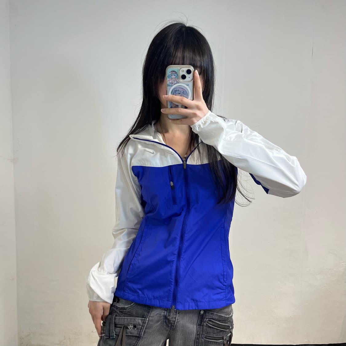 Nike blue running windbreaker 상품이미지1