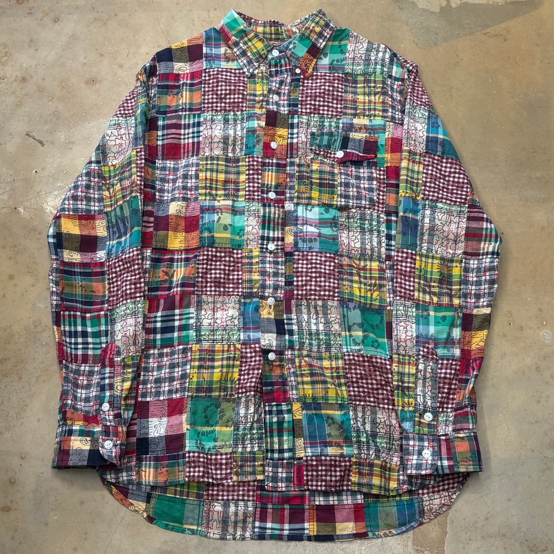 M 폴로랄프로렌 마드리스 패치워크 셔츠 상품이미지2