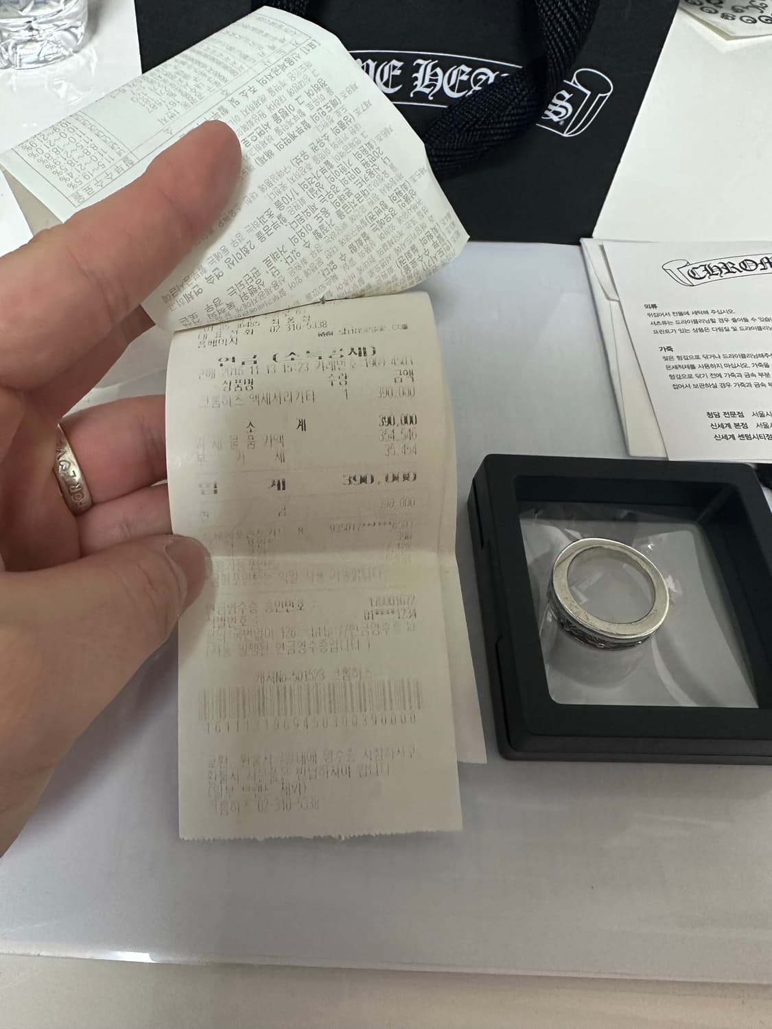 크롬하츠 v 밴드링 kr 19.5 사이즈  상품이미지3