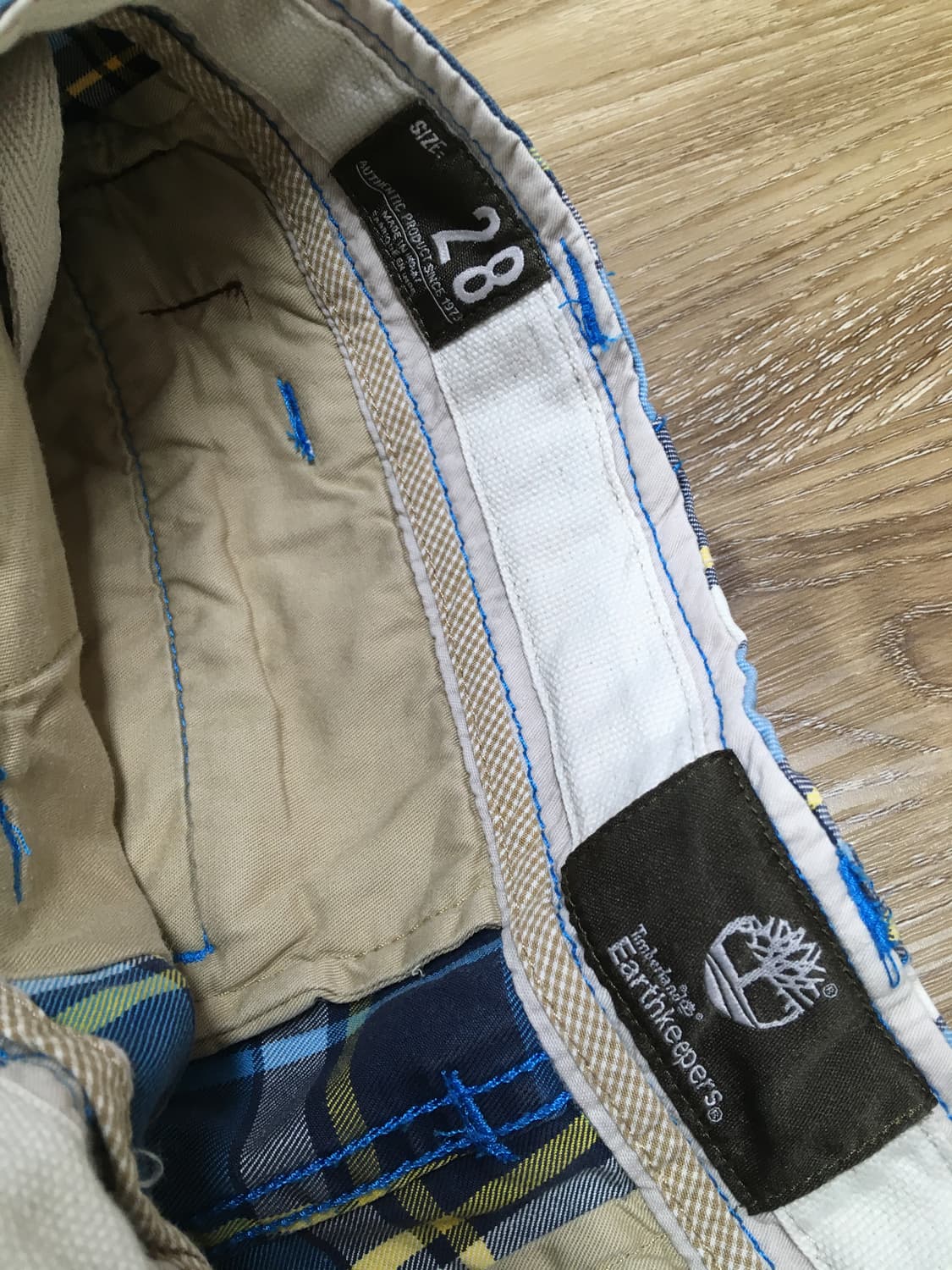 팀버랜드 올가닉코튼 체크 카고 반바지 29 상품이미지4