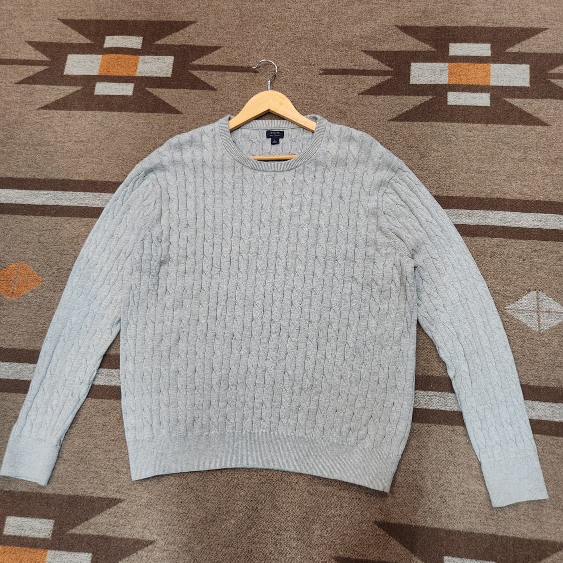 J.crew 제이크루 코튼 케이블 니트 L 상품이미지1