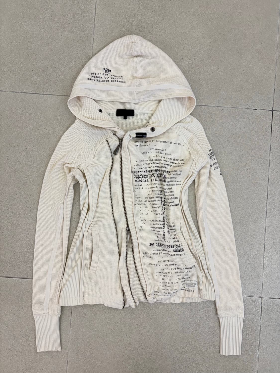 luv maison 레터링 사선 골지 후집 상품이미지1