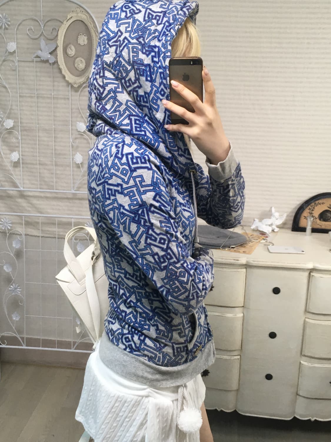 aimerfeel lettering blue-gray hood zipup 상품이미지2