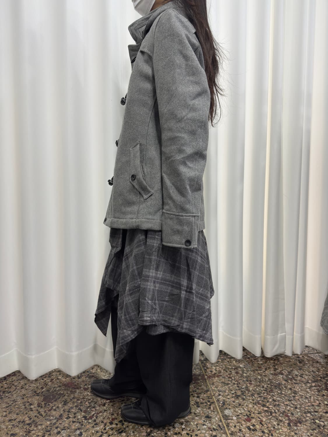 nicole club gray hood duffle twoway coat 상품이미지5