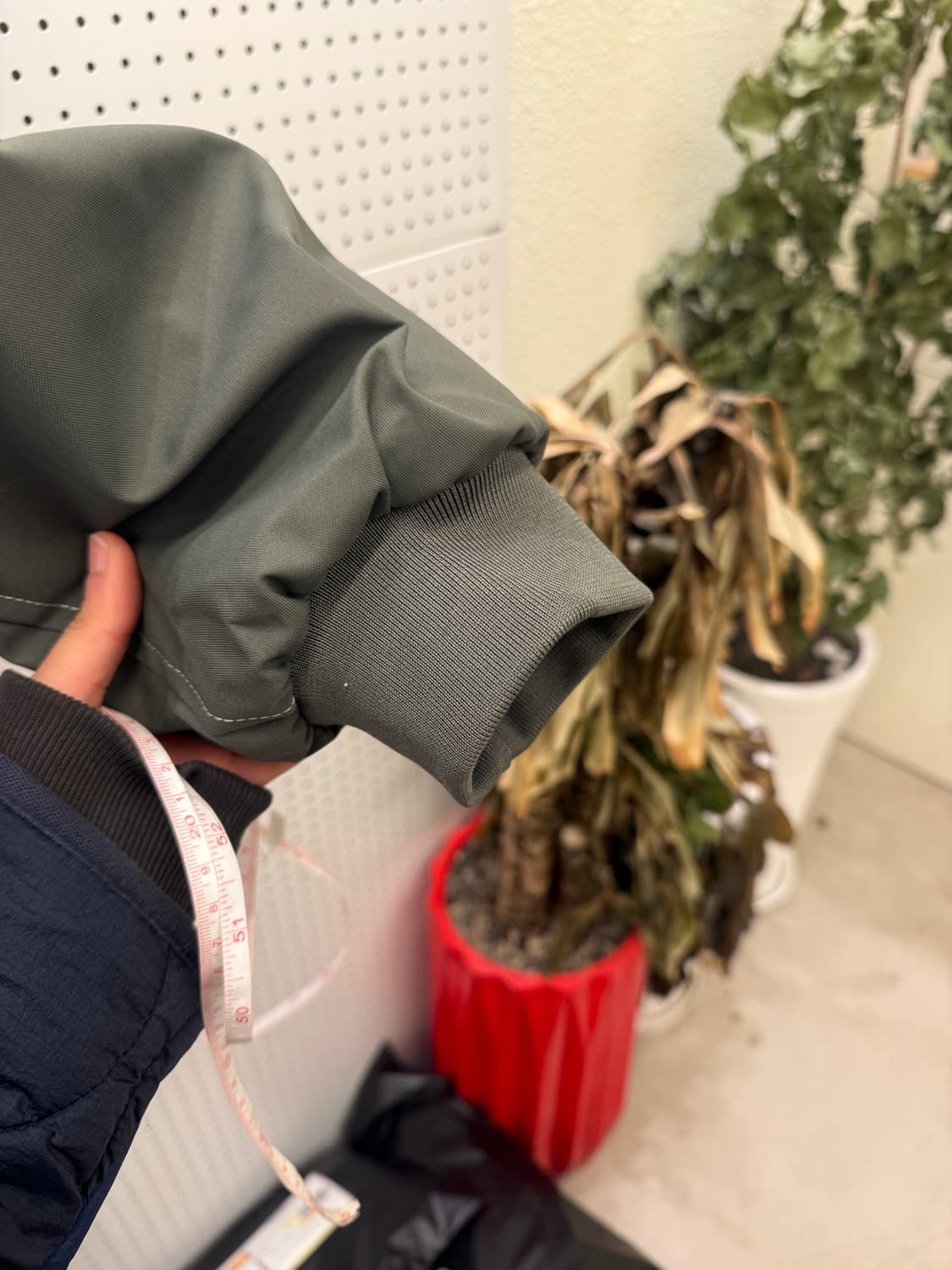 빈티지 카키 양털 라쿤 크롭 점퍼 U574 상품이미지4