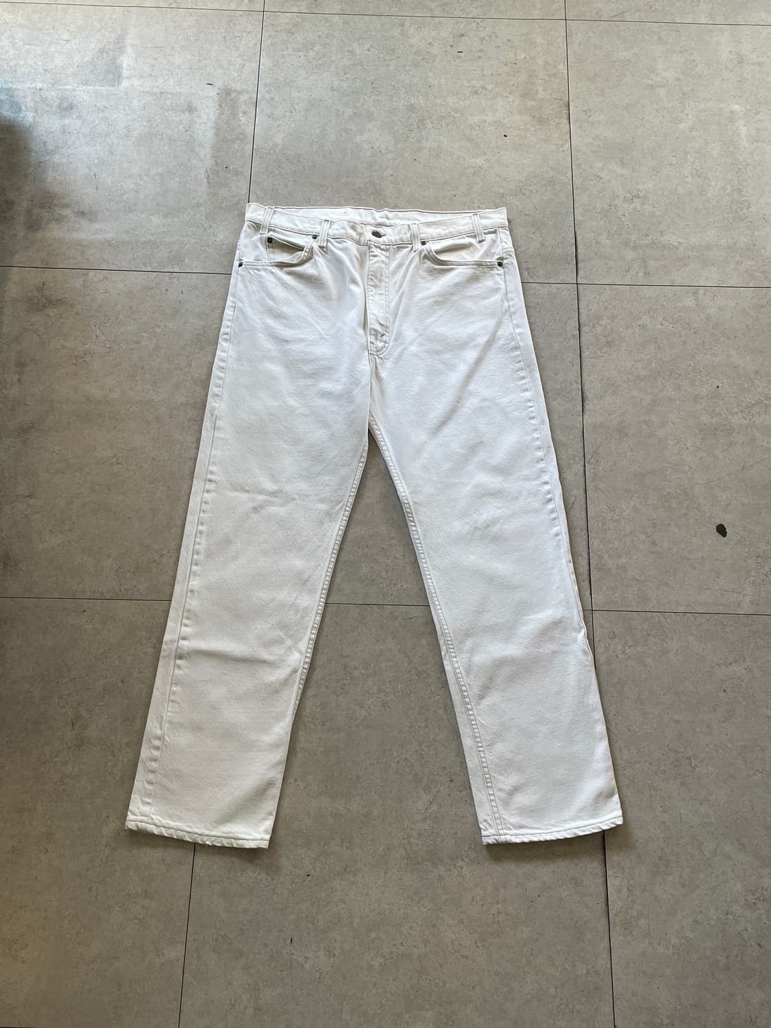 리바이스505 화이트진 청바지(오렌지탭) 상품이미지4