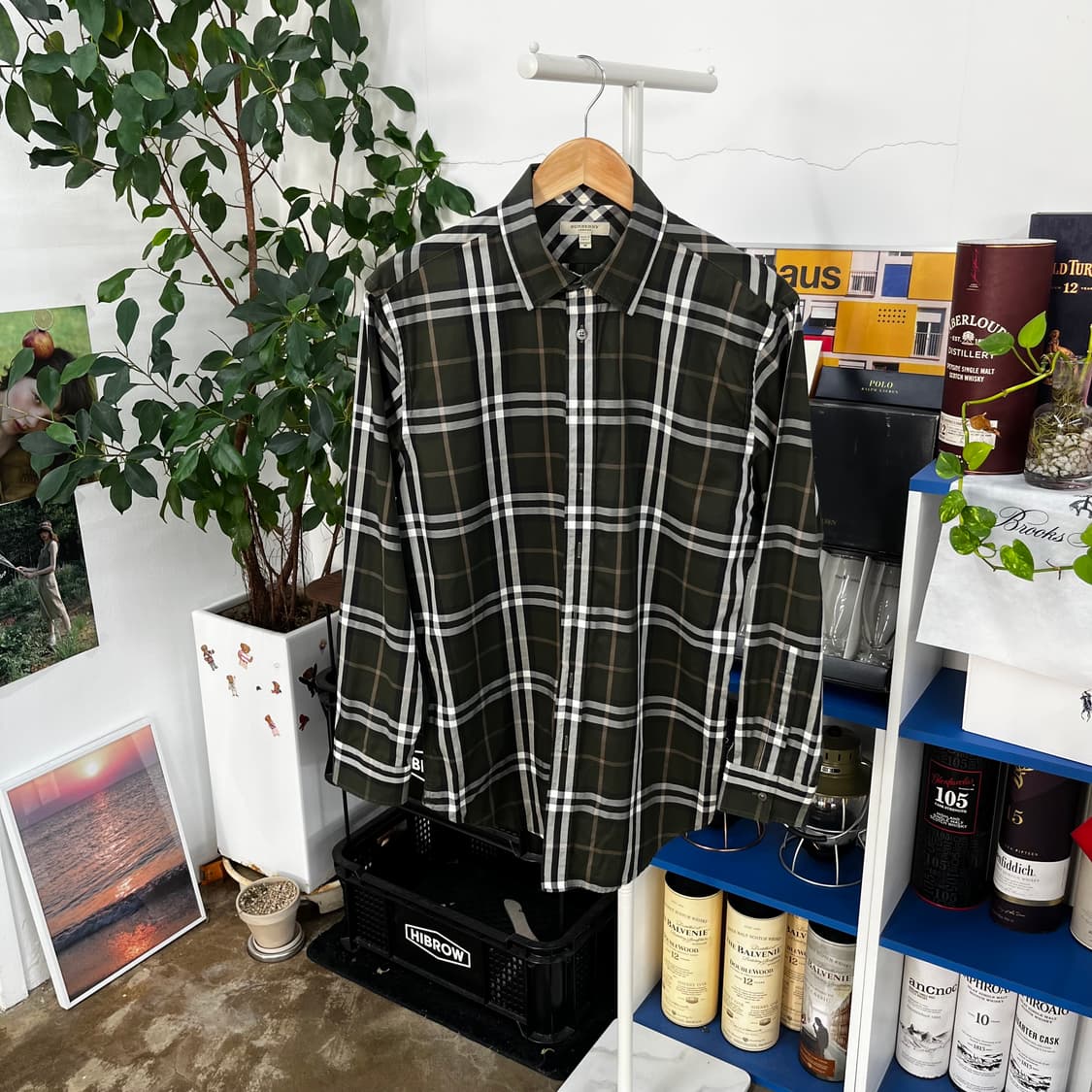 버버리 체크 셔츠 M 상품이미지1