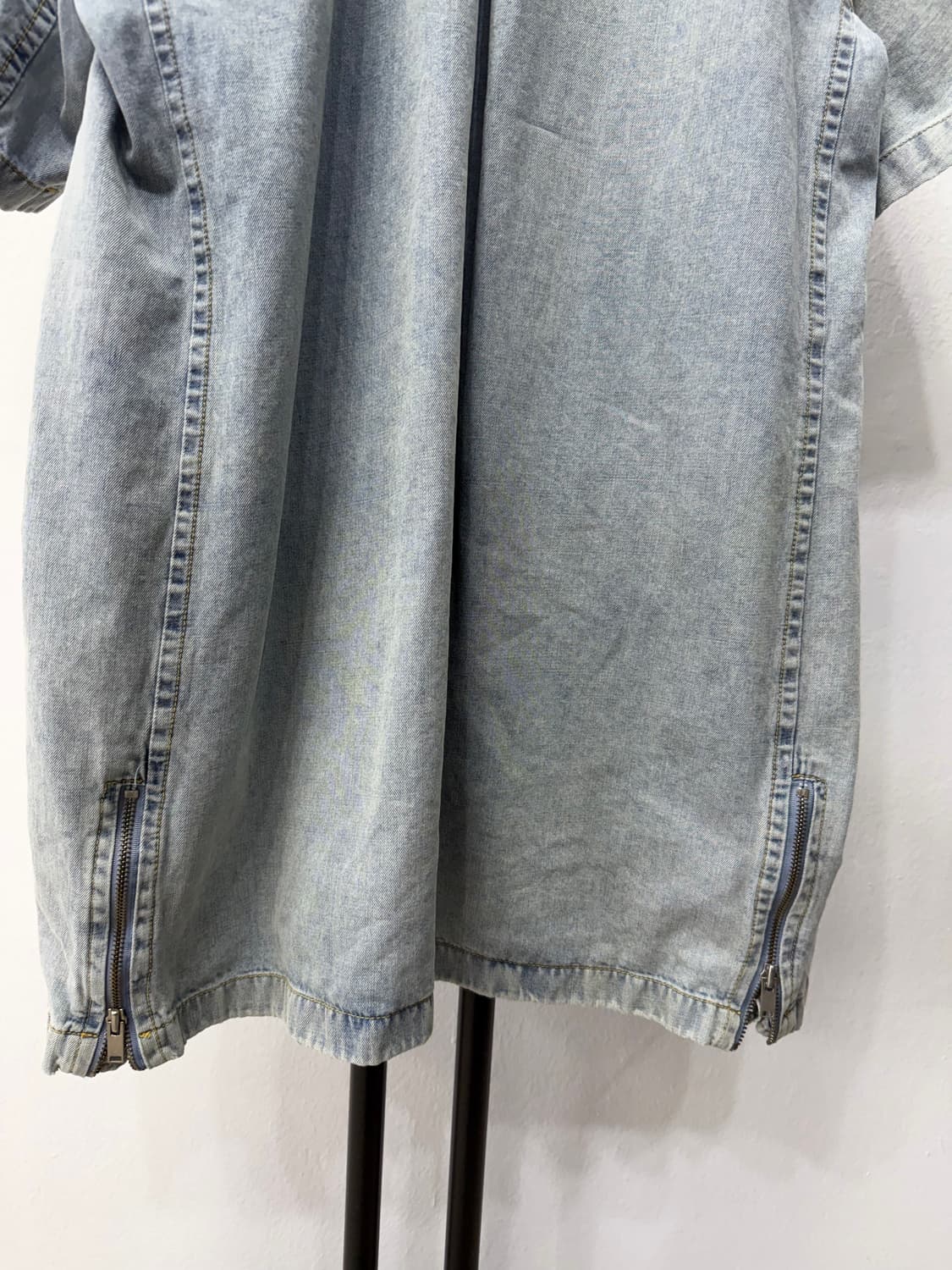 정품) 시스템 한섬 23ss 오버핏 워싱 데님 셔츠 자켓 82 상품이미지6