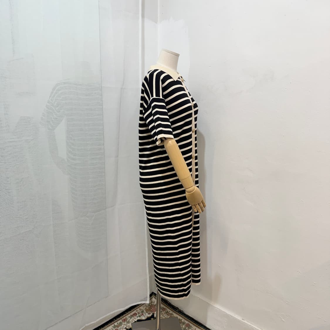 반팔 스트라이프 줄무늬 니트원피스 반팔원피스 4459 상품이미지3