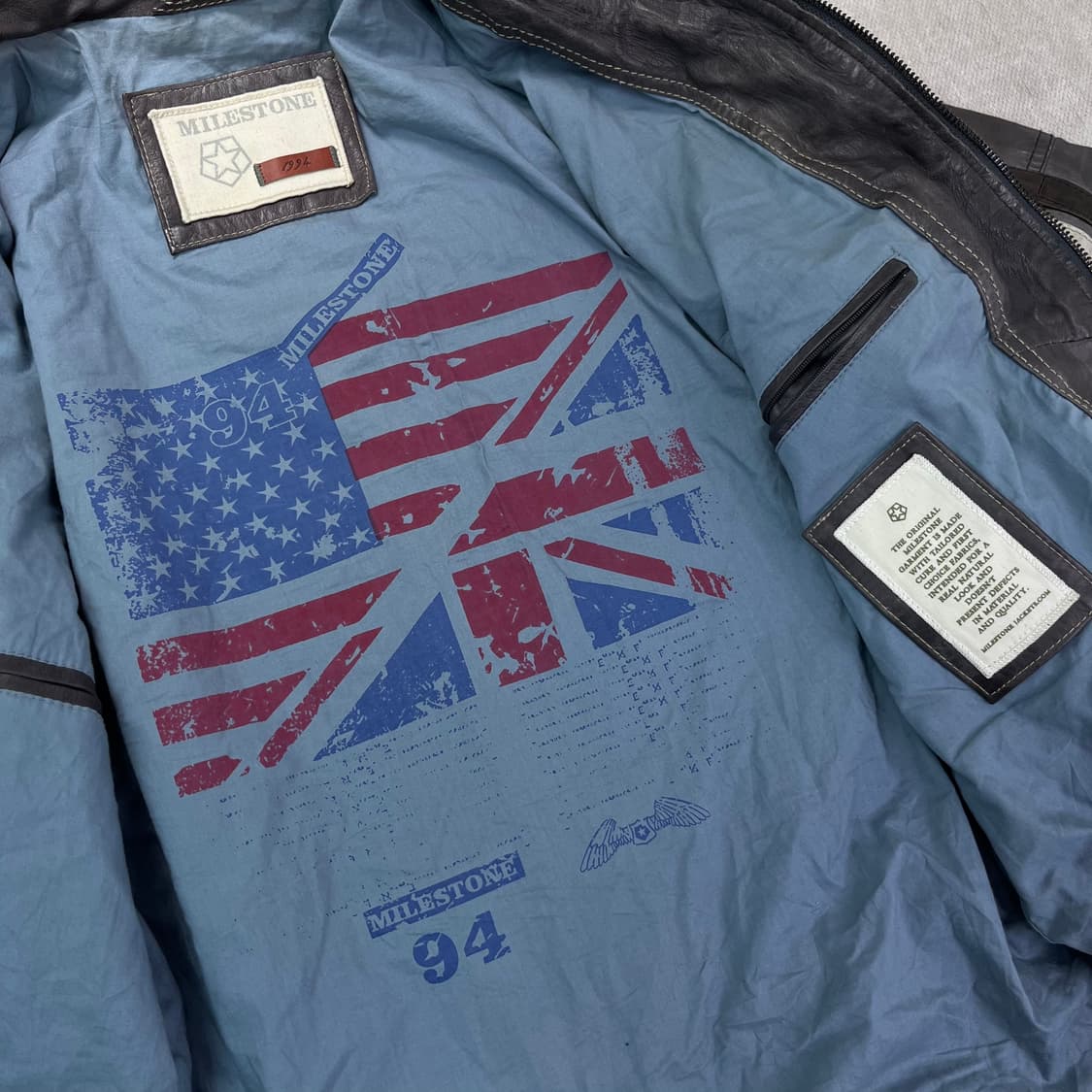 100 마일스톤 램스킨 라이더 가죽 자켓 상품이미지5