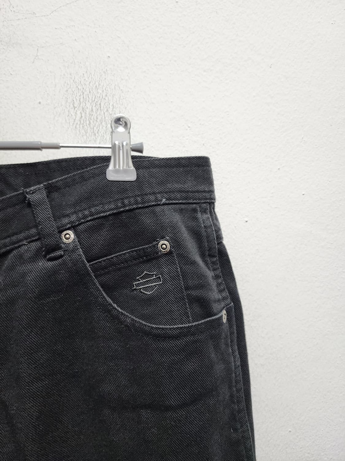 할리데이비슨 카펜터 와이드 데님 흑청바지 상품이미지4