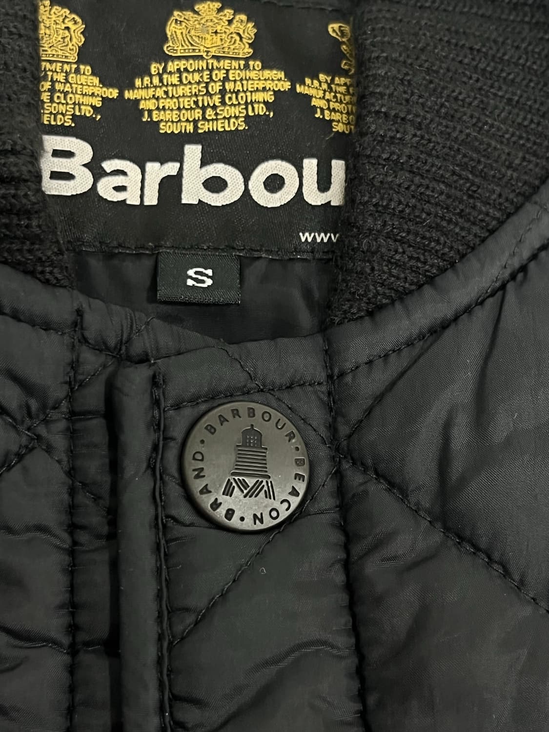 바버 더블포켓 퀼팅 봄버 자켓 S 블랙 상품이미지7