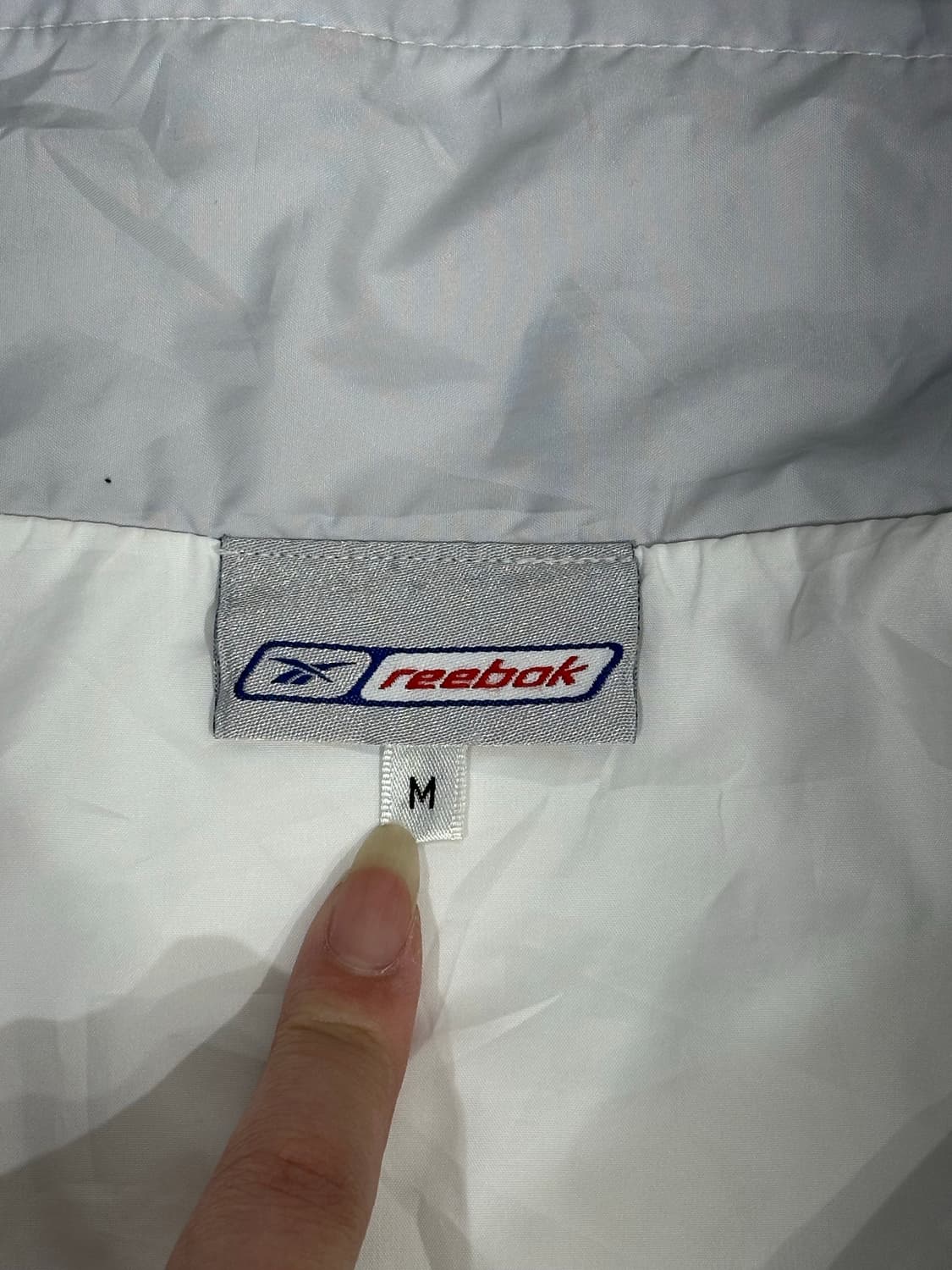 리복 화이트 블랙 사이드 라인 바람막이 자켓 M 상품이미지7
