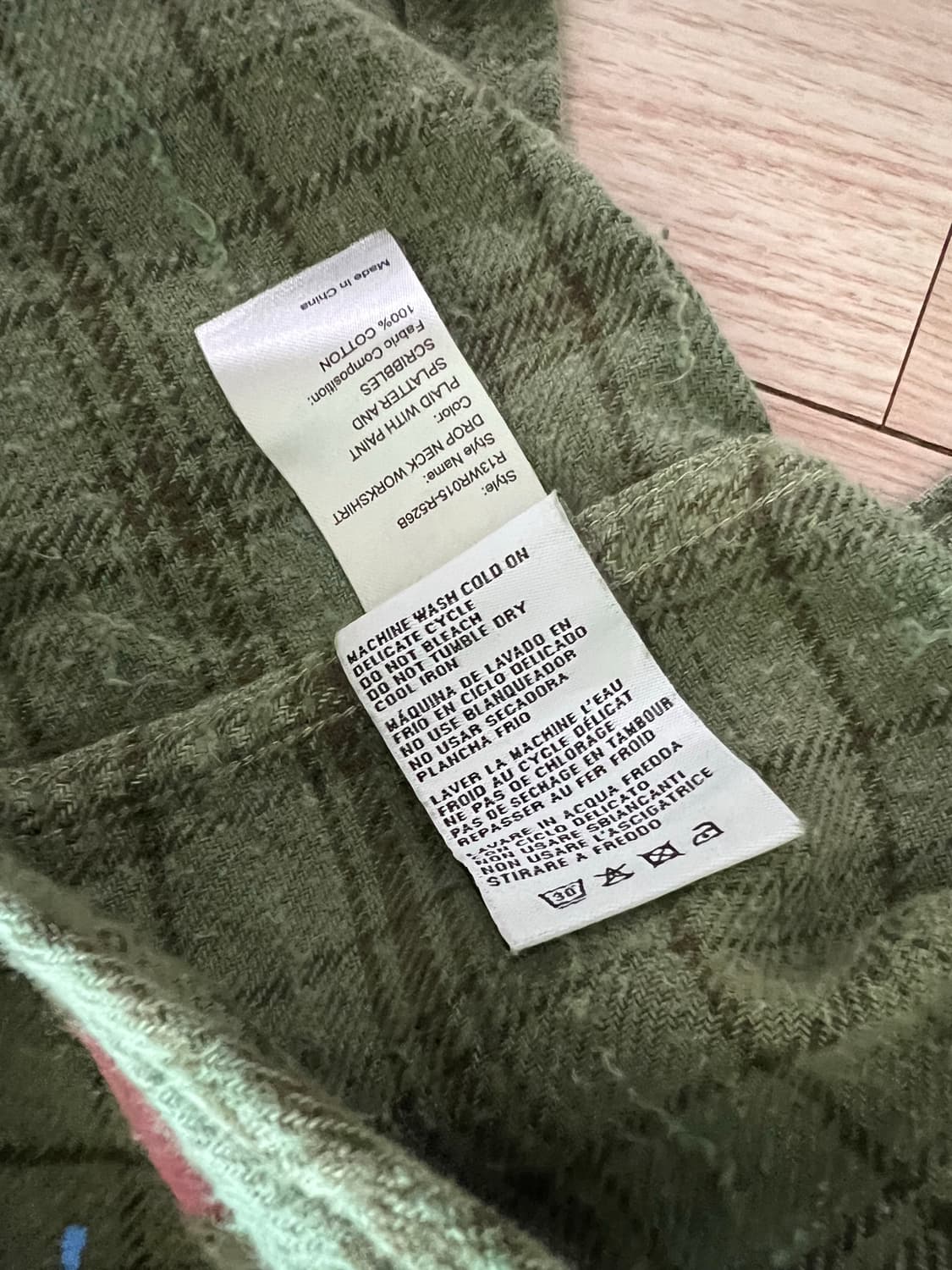 에크루 r13 체크셔츠 25ss 상품이미지7