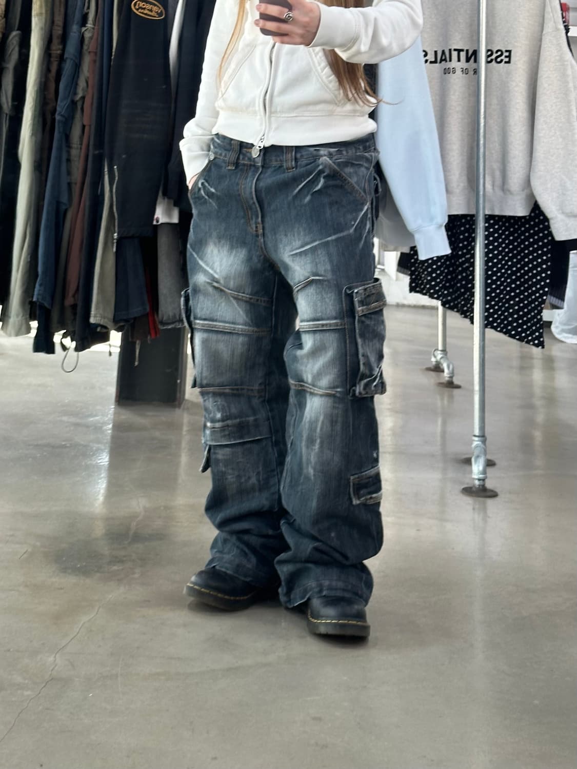 킹웨이진스 멀티포켓 락시크 데님카고팬츠 상품이미지6