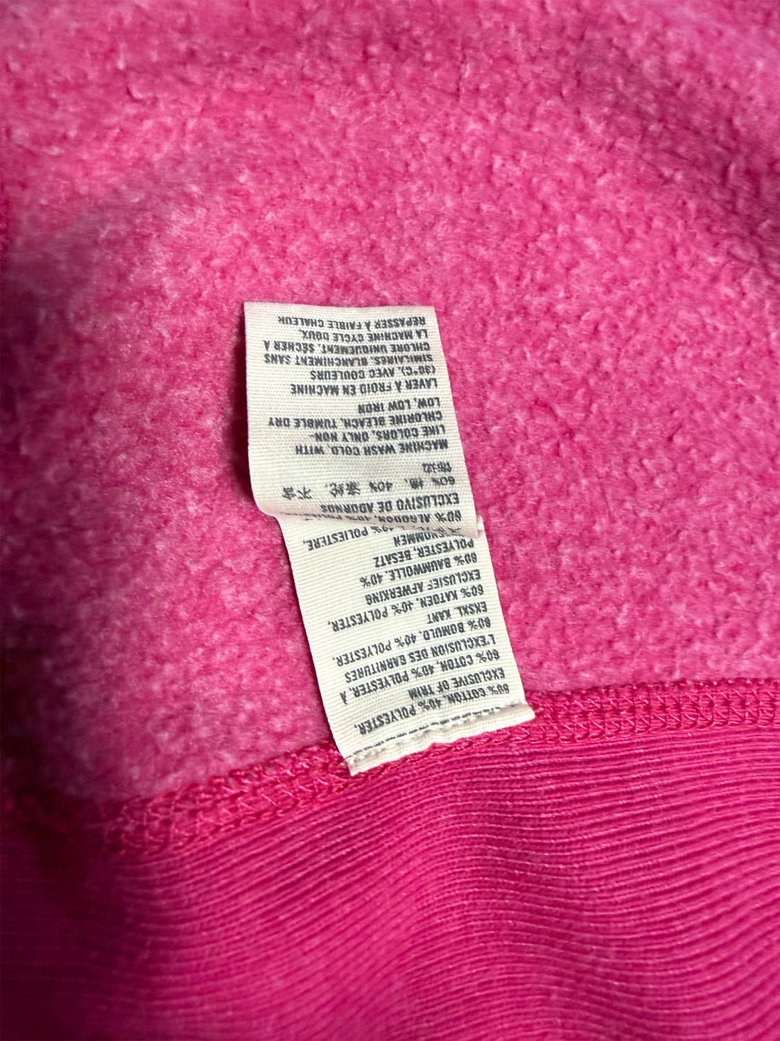 아베크롬비 앤 피치 로고 자수 후드집업 핑크 XS 상품이미지6