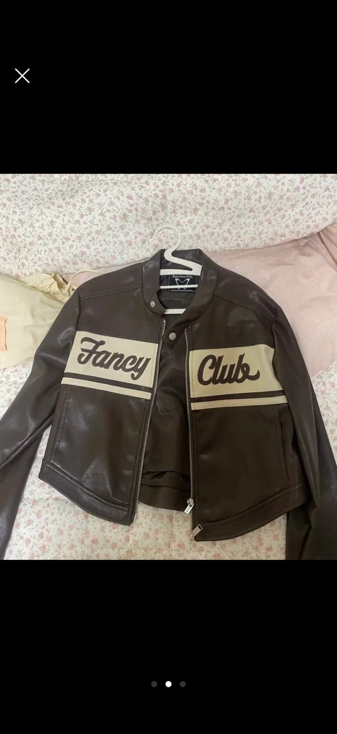 팬시클럽 브라운 레더자켓 상품이미지2