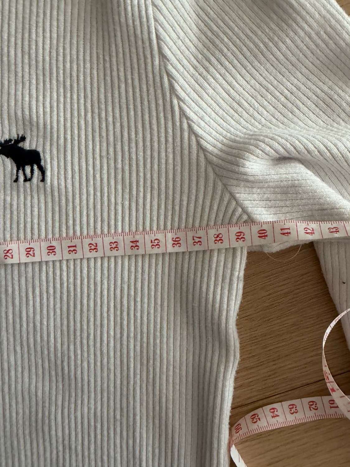 아베크롬비 화이트 골지 긴팔티 롱슬리브 상품이미지3