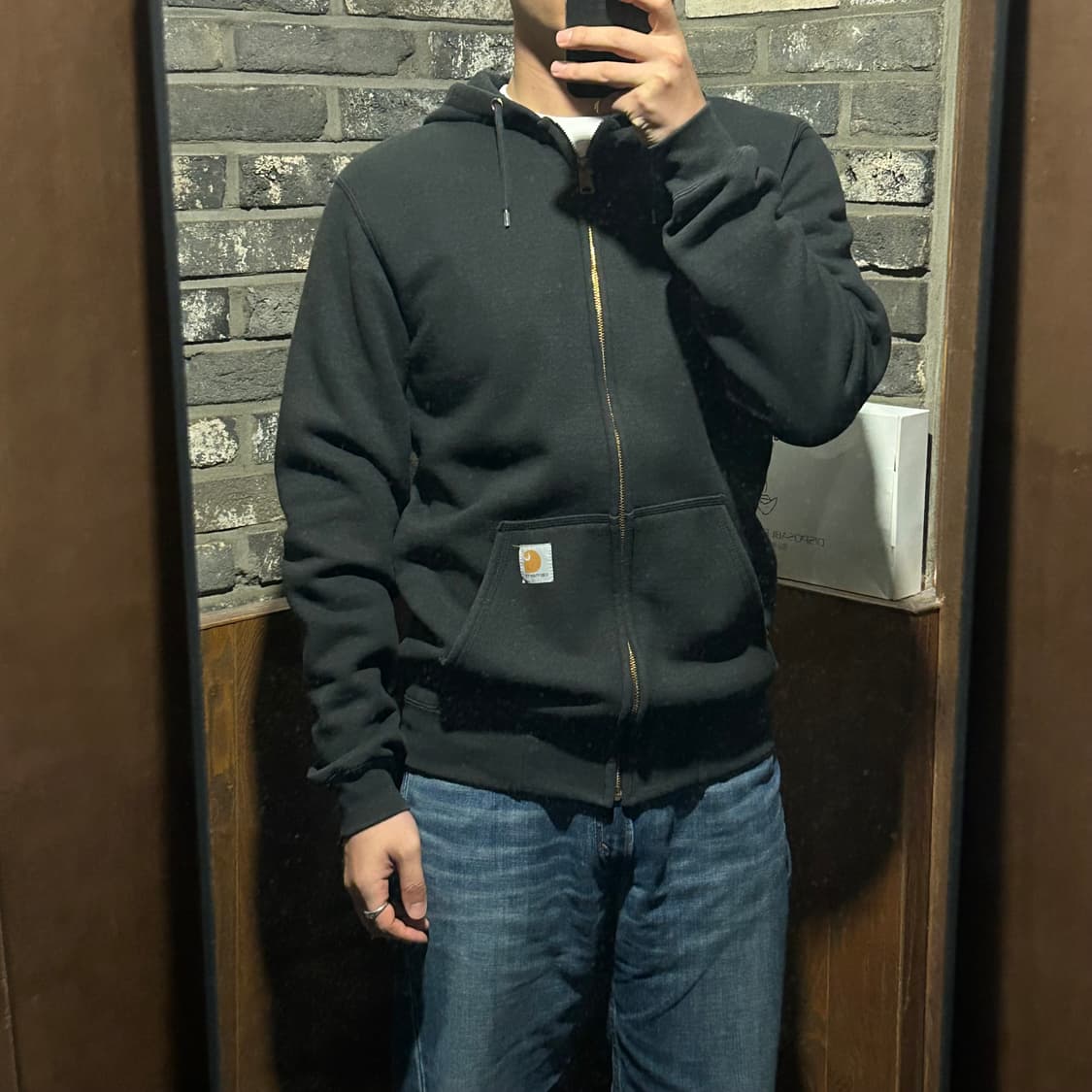 S) 칼하트 미드웨이트 오리지널핏 후드집업 블랙 상품이미지9