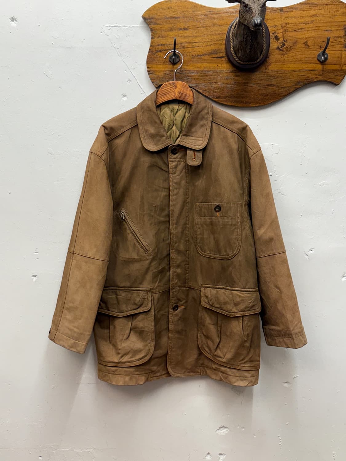 90s Intermezzo Cowhide Leather Field Jac 상품이미지1