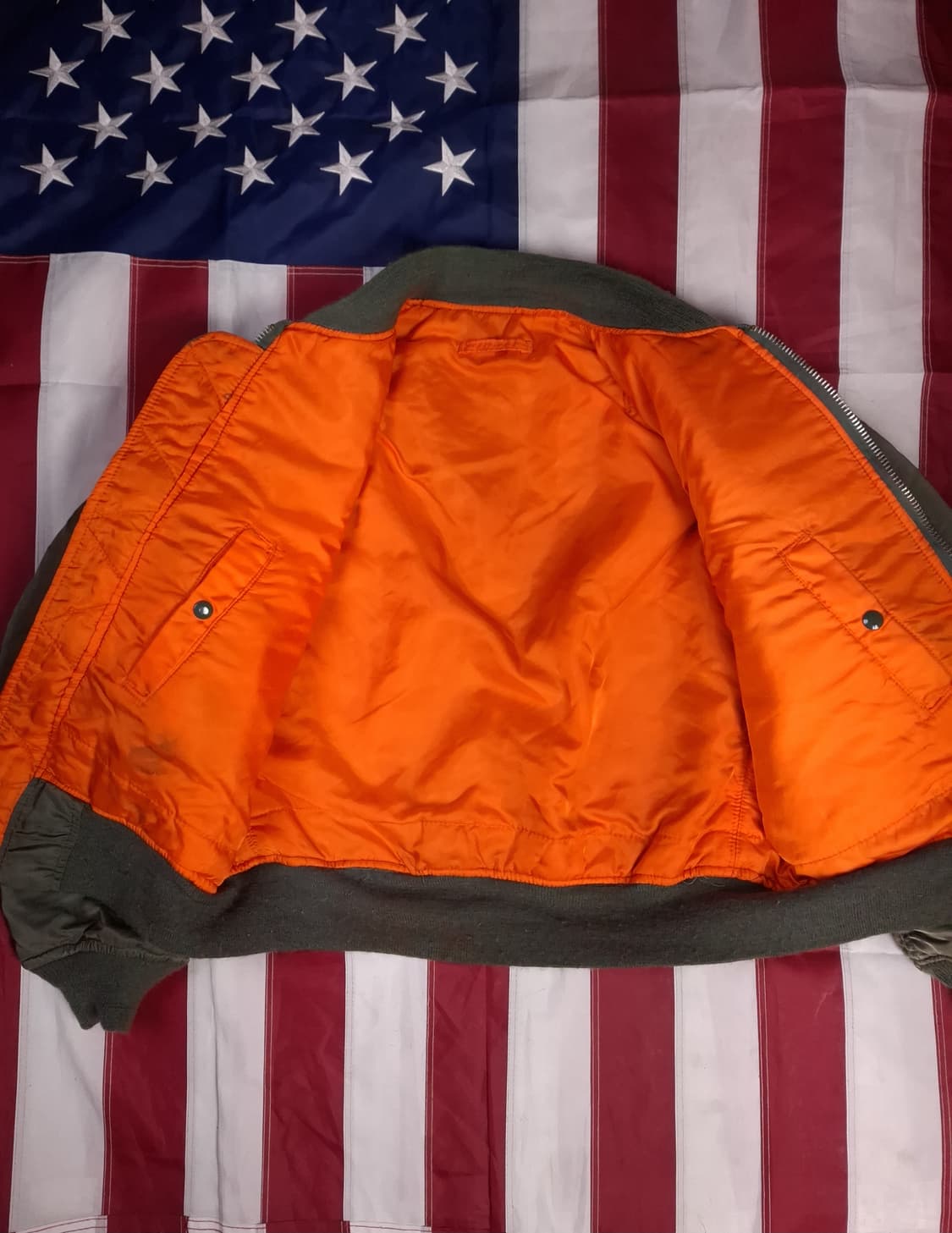 오리지날 미국제조 알파사 미공군 민수용 MA-1 항공자켓 상품이미지8