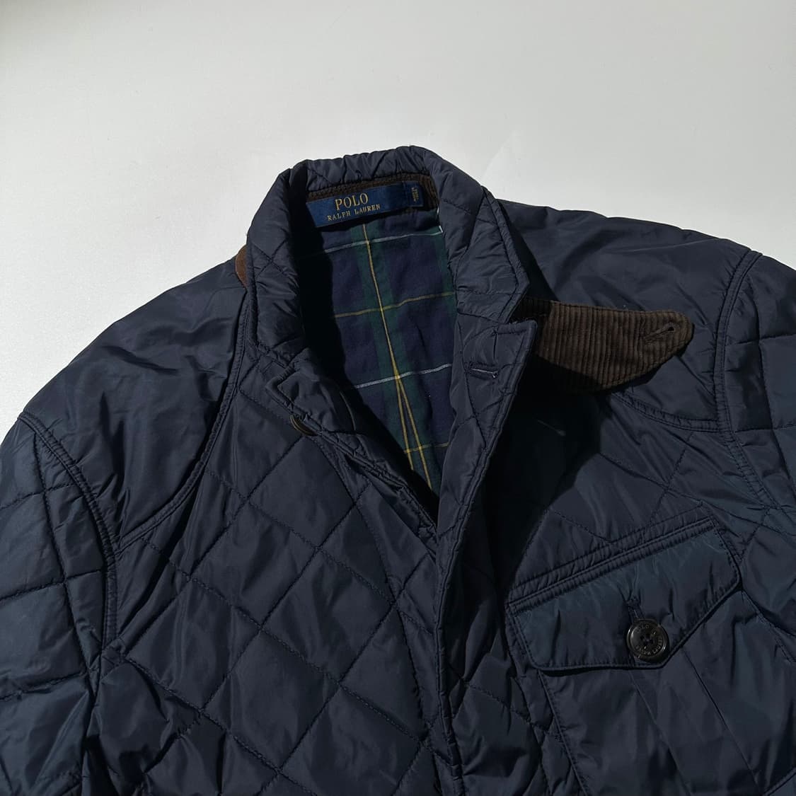 폴로 랄프로렌 퀼팅 싱글 헌팅 블레이저 자켓 네이비 상품이미지4
