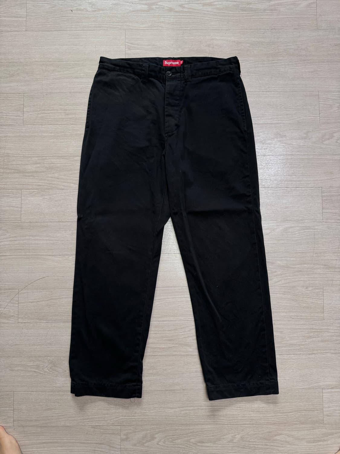 슈프림 핀업 걸 치노 팬츠 블랙 32 상품이미지1