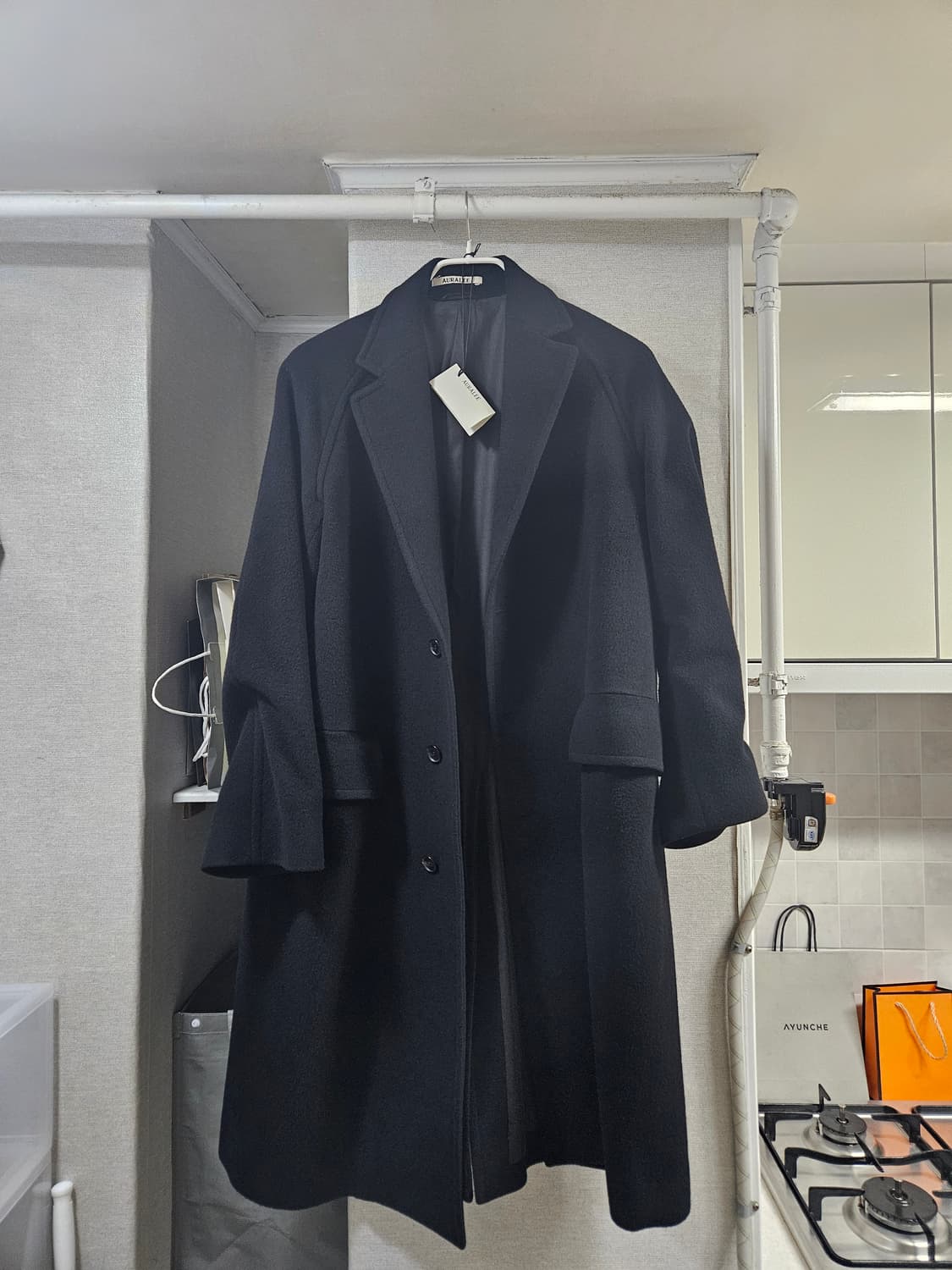 [AURALEE] 19fw Cashmere Wool Mosser coat 상품이미지1