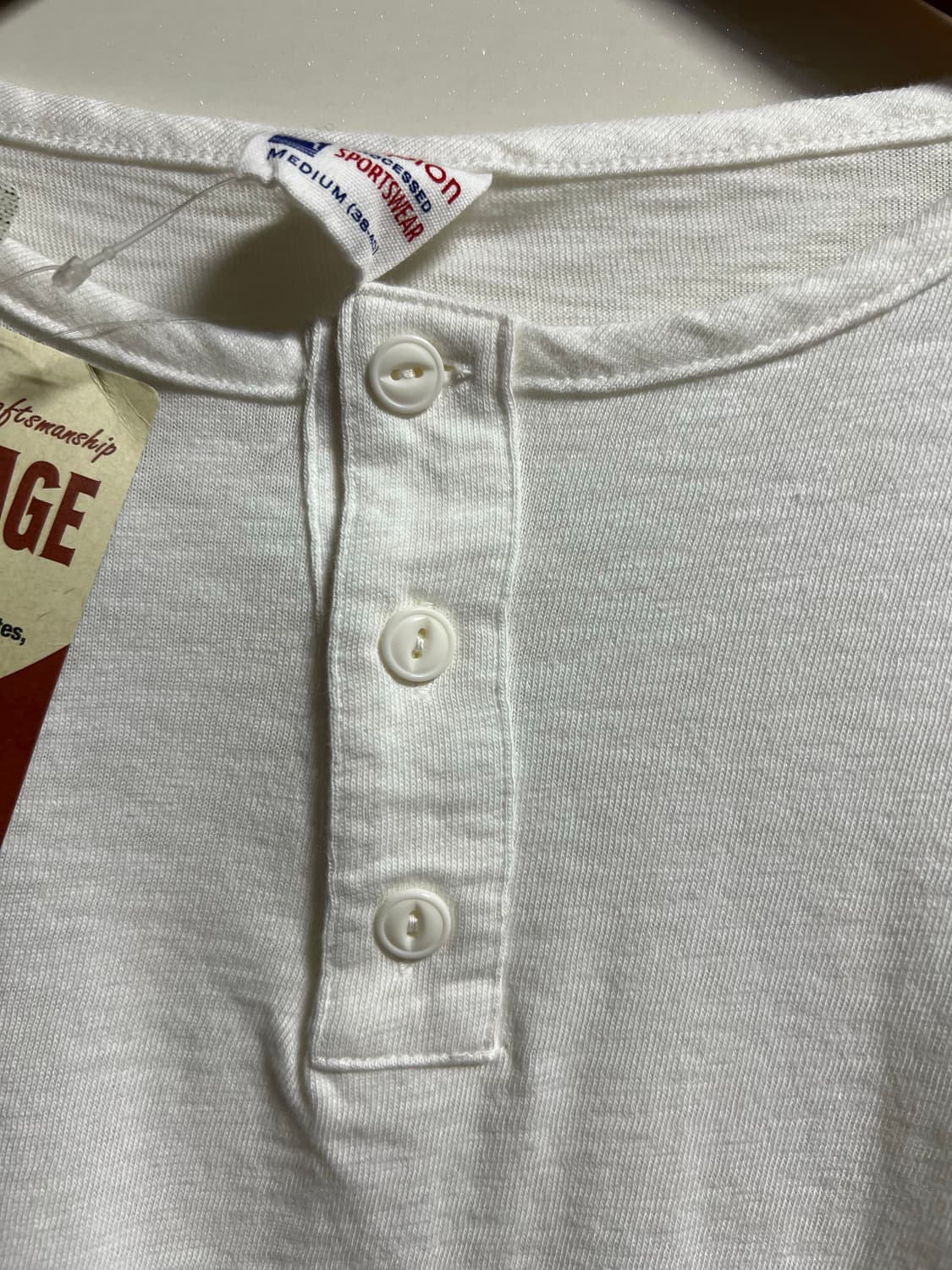 챔피온 7부 래글런 티셔츠 화이트/그린 상품이미지2