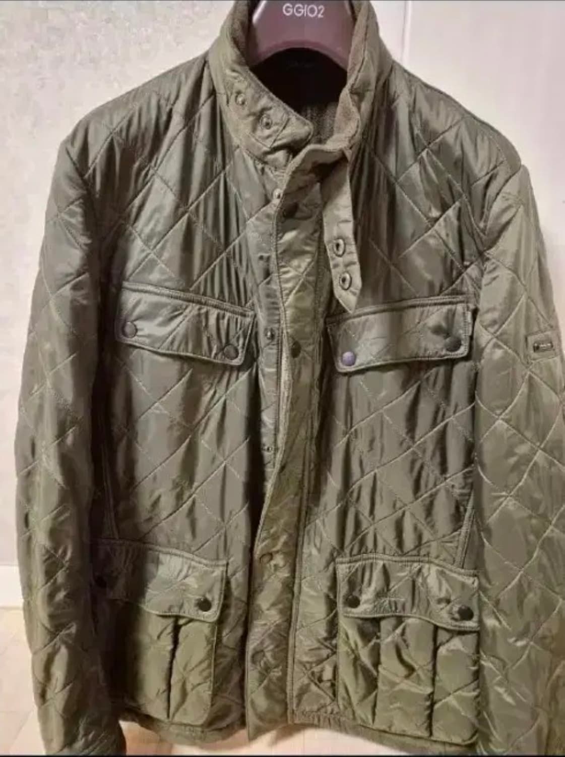 [L]바버 아리엘 폴라퀼팅 자켓 올리브 상품이미지4