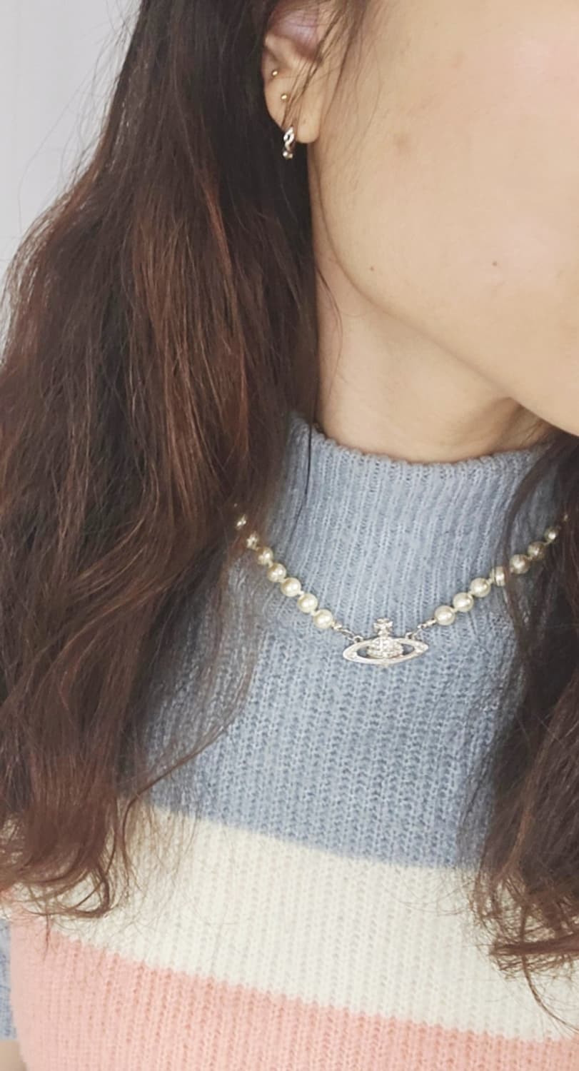 [미사용급] 비비안웨스트우드 진주 초커 목걸이 [정품] 상품이미지8