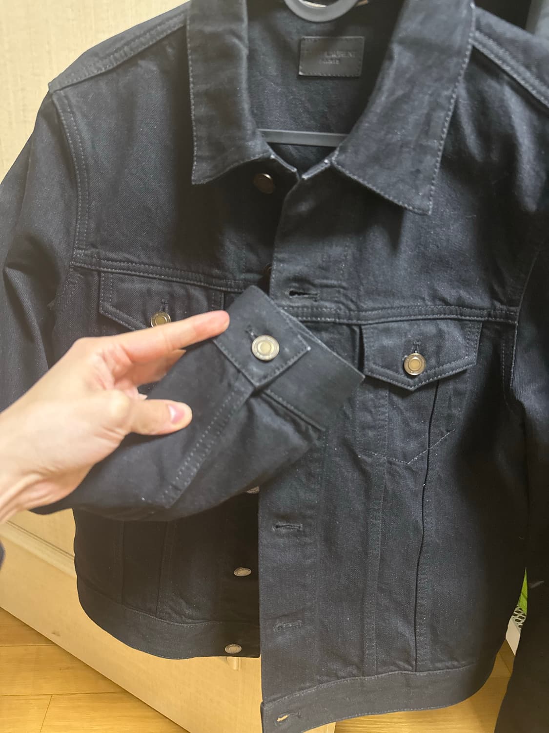 생로랑 블랙 데님 자켓 상품이미지1