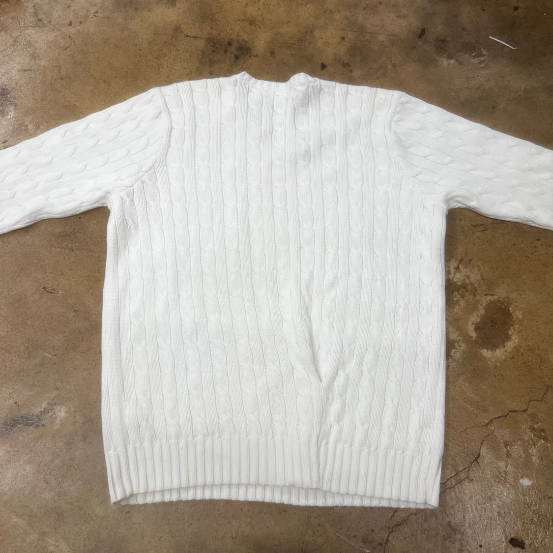 폴로 랄프로렌 화이트 꽈배기 니트 105 상품이미지4