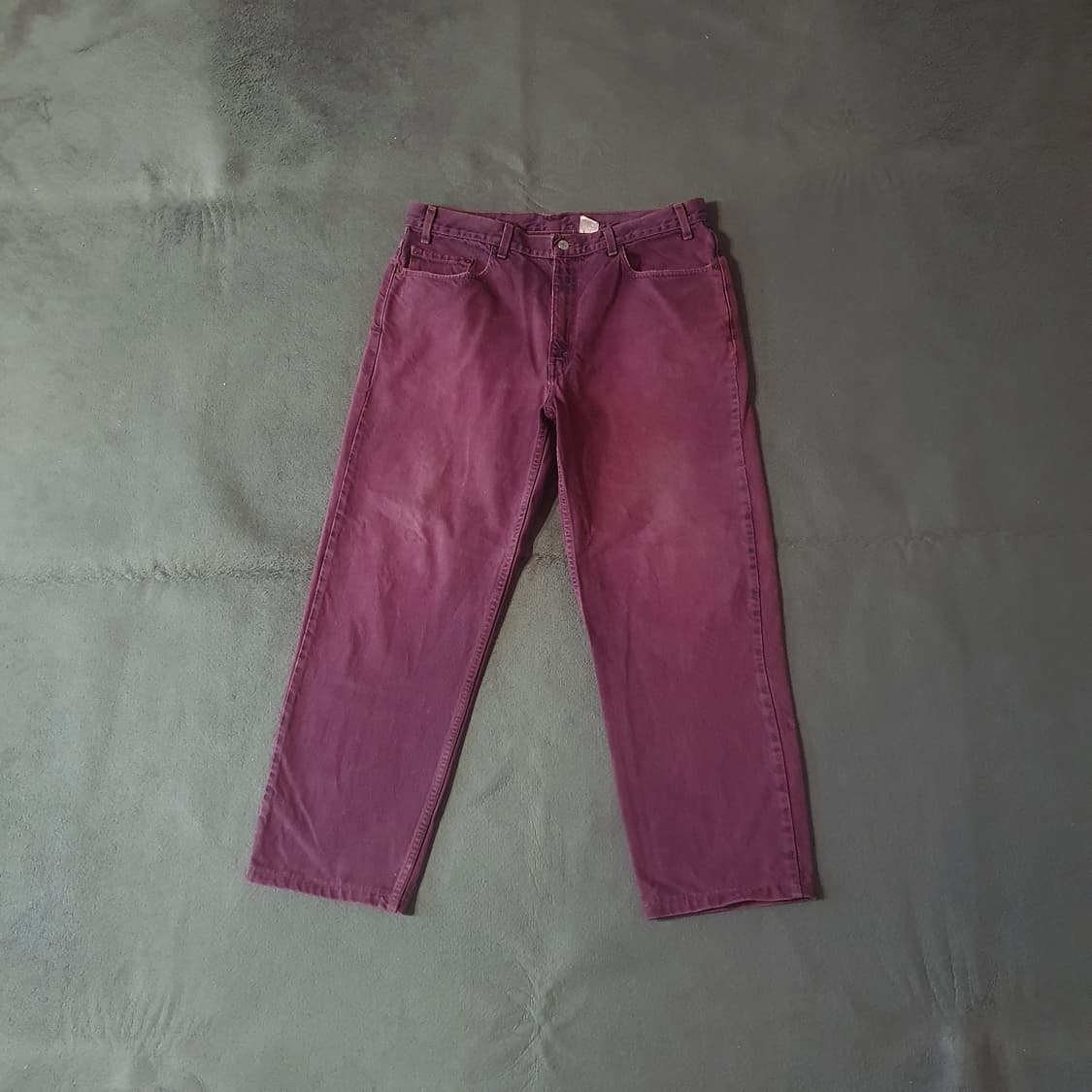 00s 리바이스 버건디 워싱 데님 팬츠 36 릴렉스핏 상품이미지1