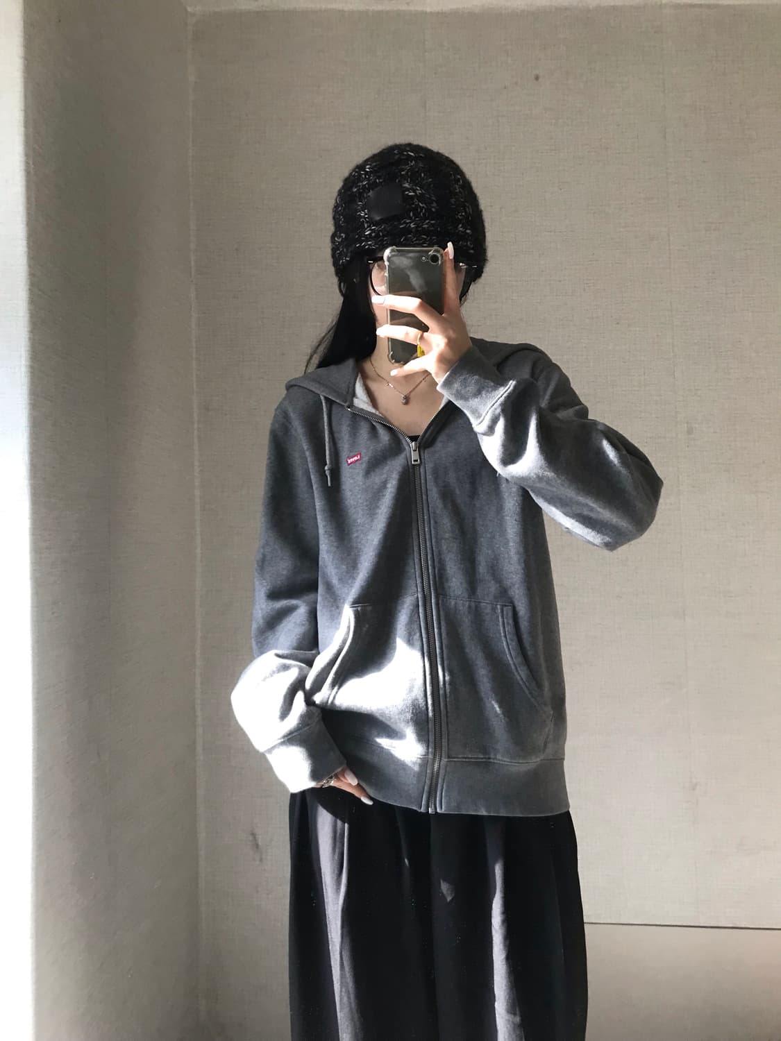 리바이스 그레이 후드집업 상품이미지1