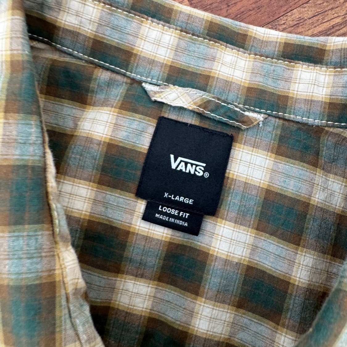 XL VANS 반스 체크 반팔 남방 셔츠  상품이미지5