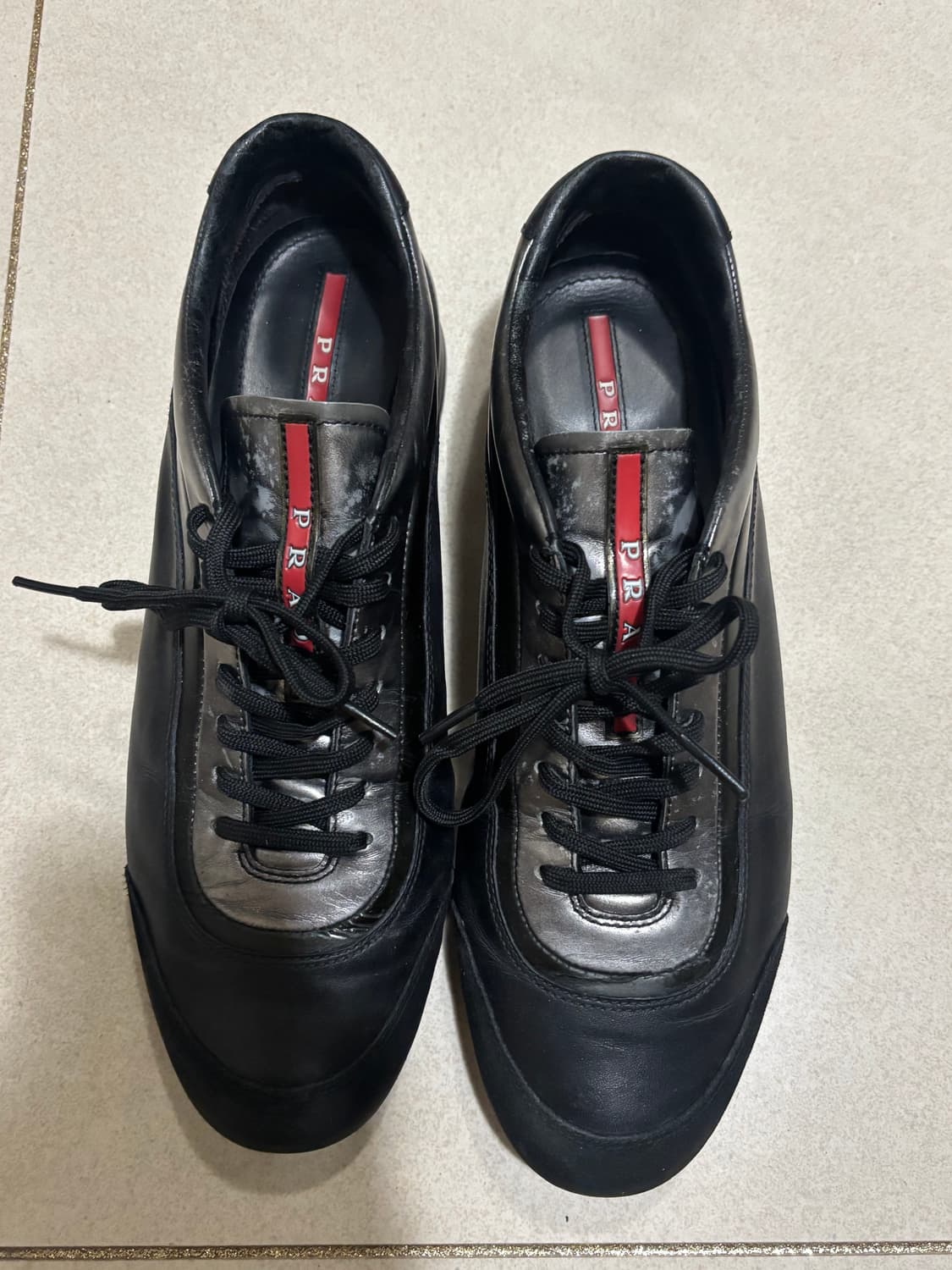 280) 프라다 스포츠 가죽 레더 스니커즈 신발 상품이미지5