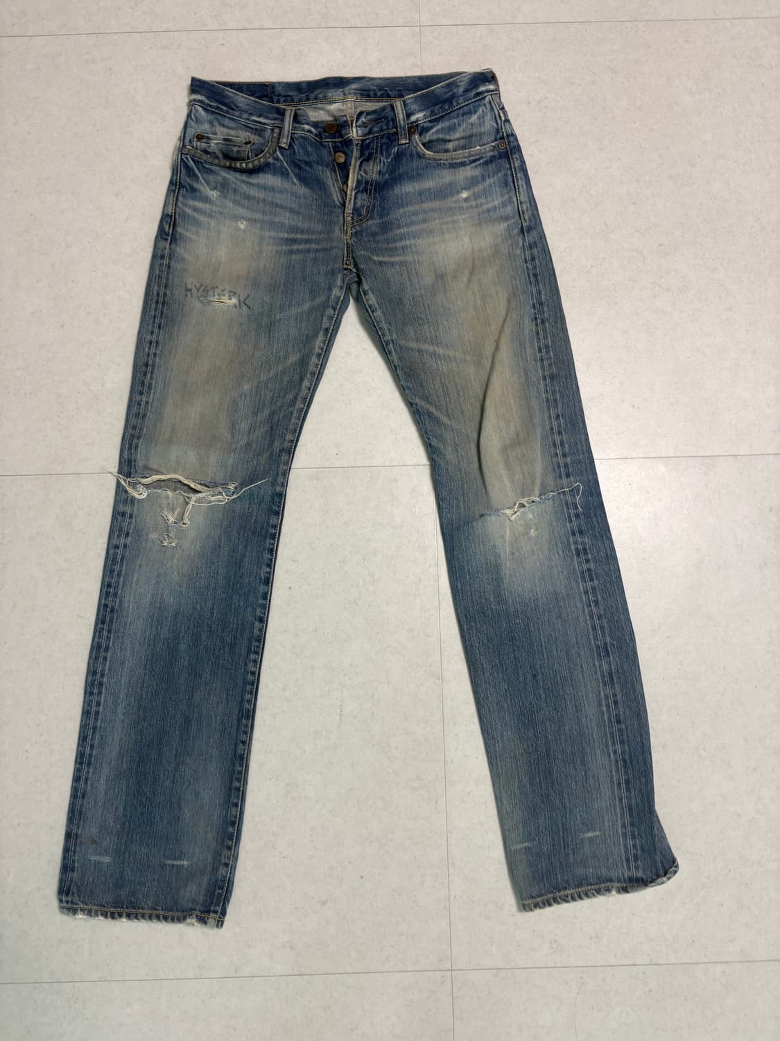 hystericglamour studded distressed denim 상품이미지1