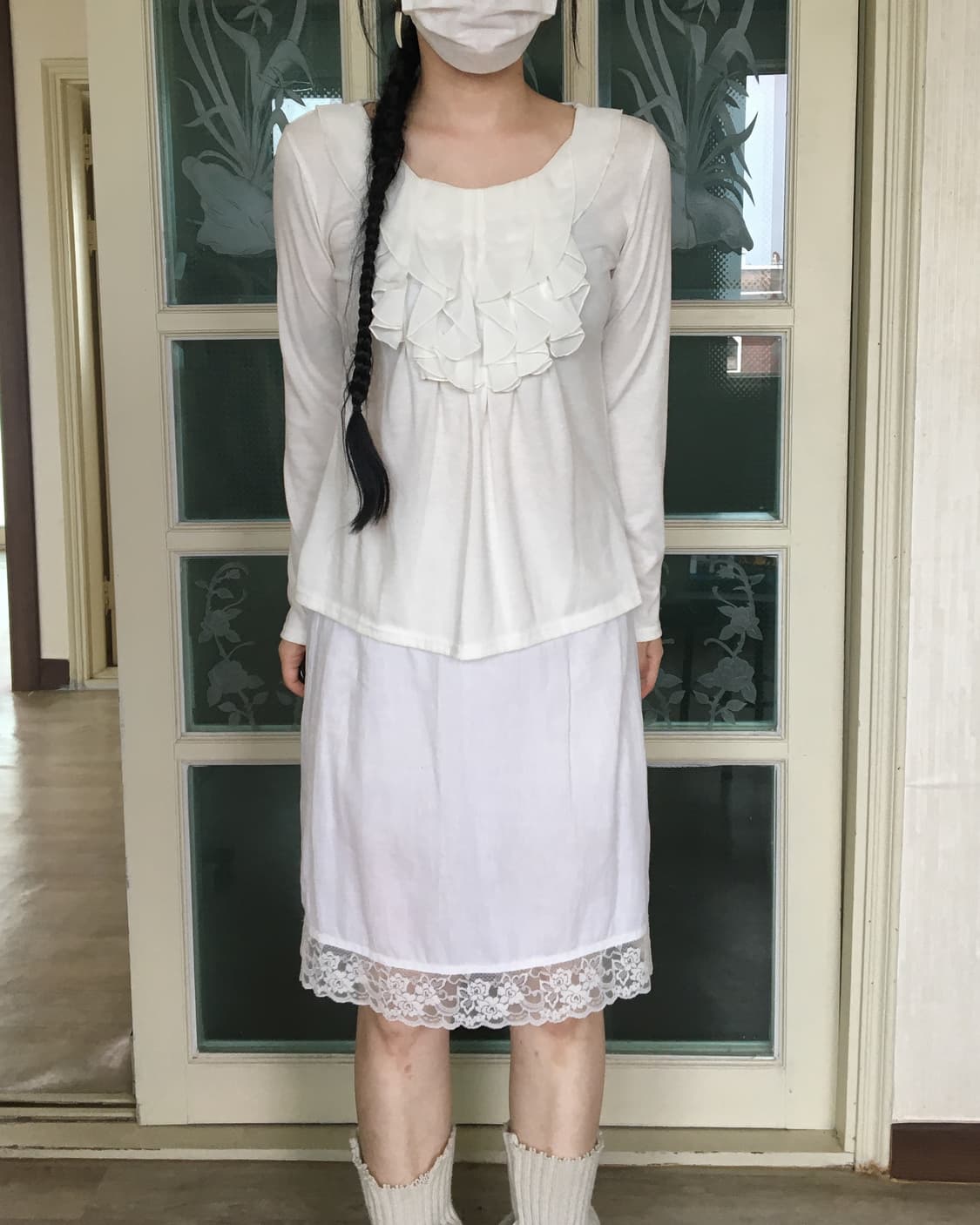 Ruffle point sleeve 상품이미지1