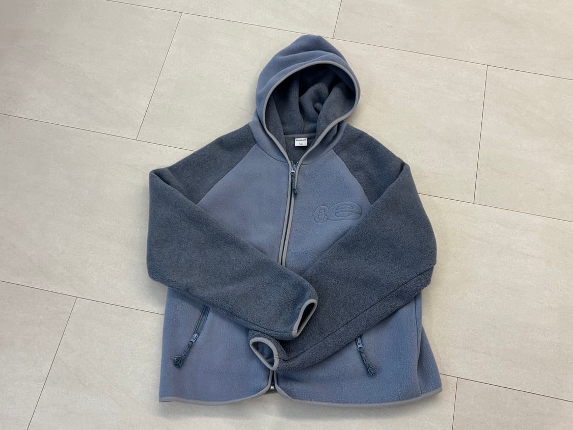 엔조블루스 플리스 집업 후디 (Blue Grey) 상품이미지3