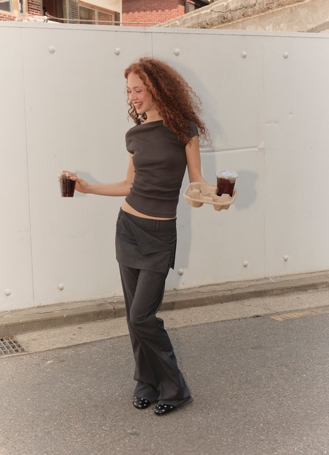 오데스 FOLDED SKIRTS OVER PANTS 스커트 팬츠 상품이미지1