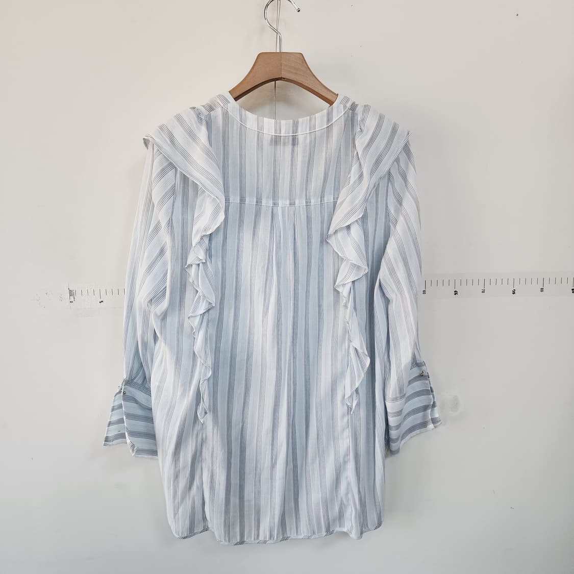 듀엘 DEWL 스트라이프 프릴 블라우스 상품이미지7
