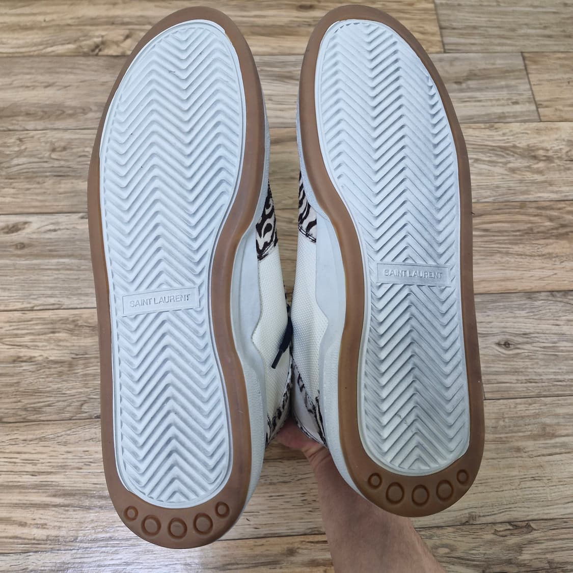 [46] SLP 생로랑 SL/24 송치가죽 지브라 하이탑 스니커즈 상품이미지10