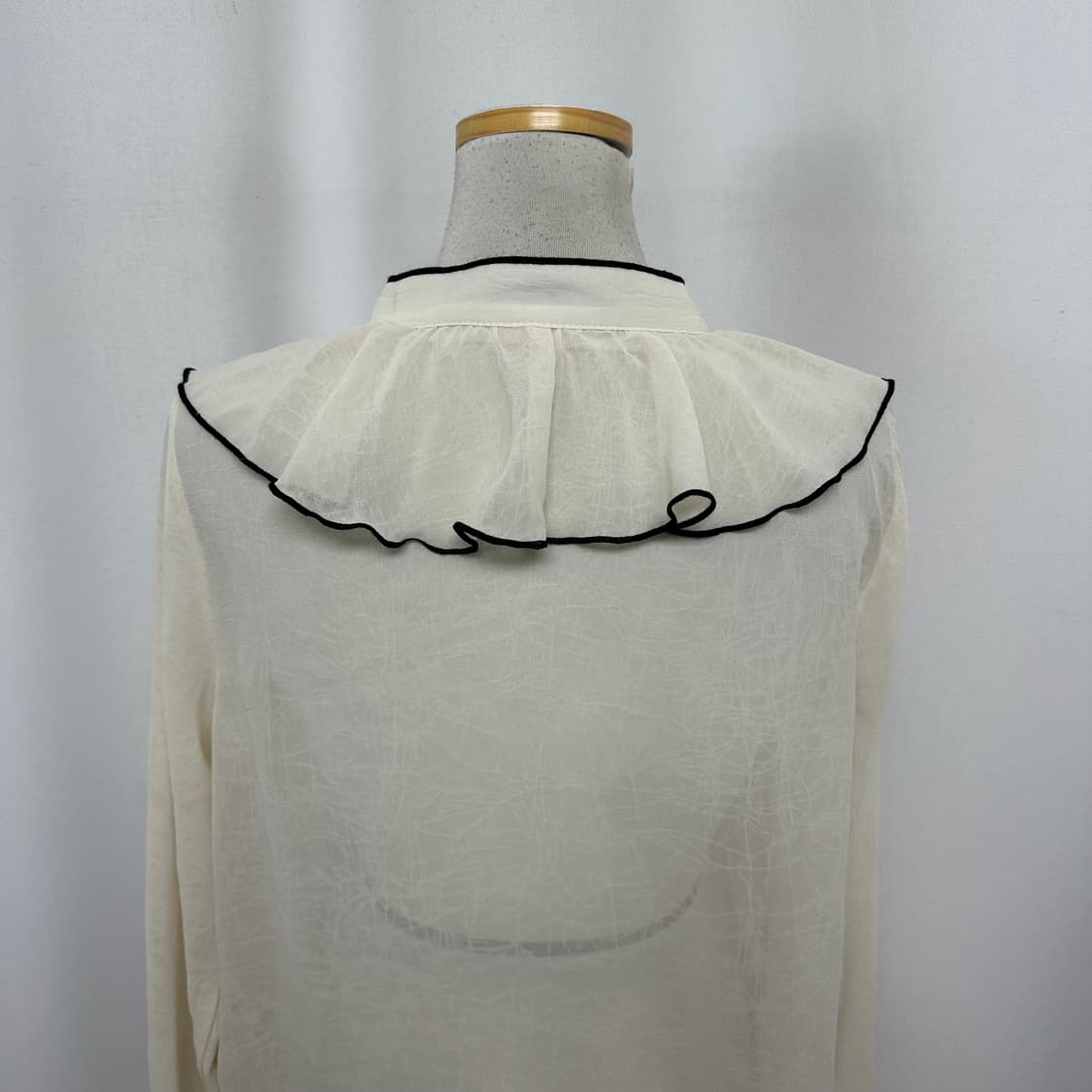 자라 여자 시스루 프릴 블라우스 S 상품이미지7