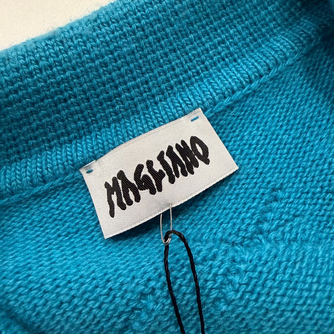 [L] 마리아노 MAGLIANO 터키 블루 집업 니트 가디건 B304 상품이미지4