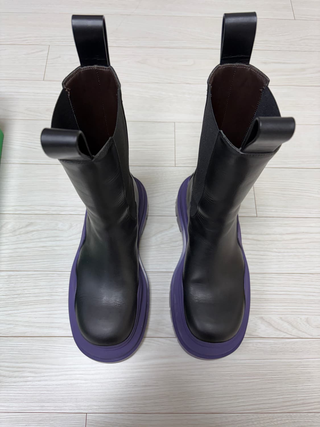보테가베네타 타이어 첼시 부츠 블랙/퍼플 36.5(235) 상품이미지2