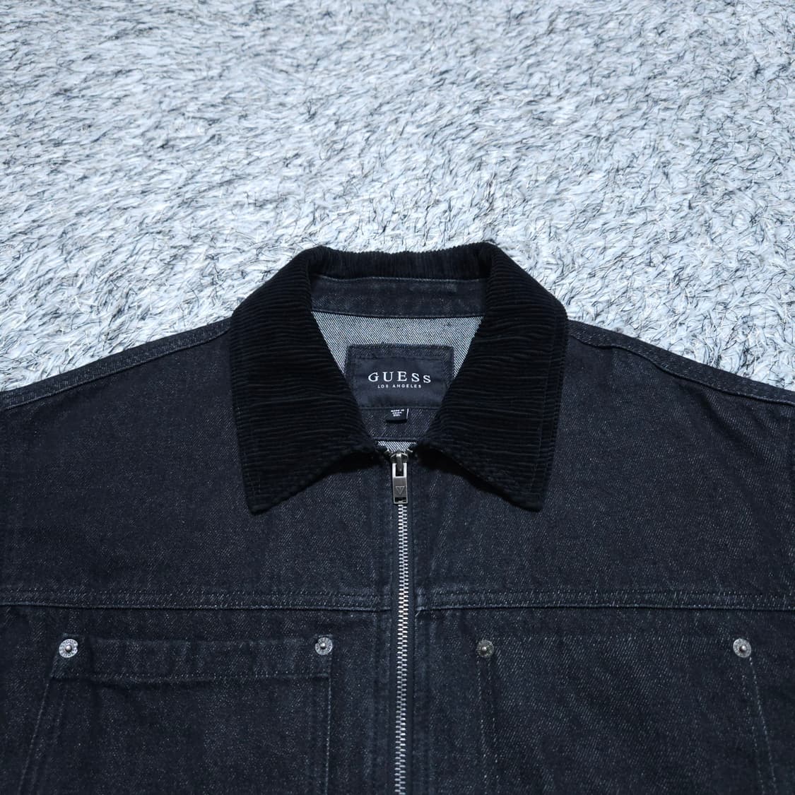 게스) XXL 남자 흑청자켓 데님자켓 / 왕눈이샵 상품이미지3