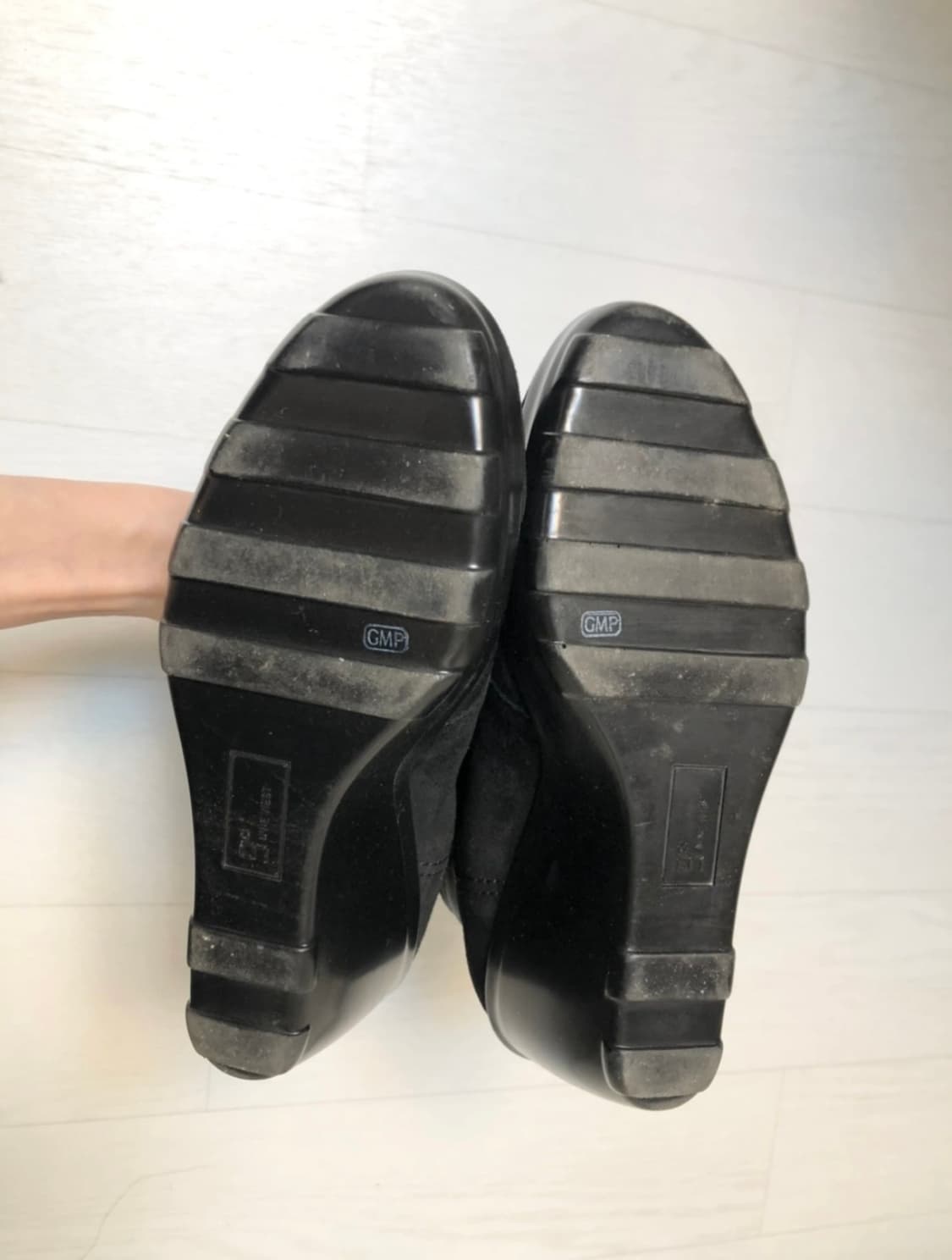 나인웨스트ㅡ천연가죽 웨지힐 부츠 230/양털/새수준 상품이미지7