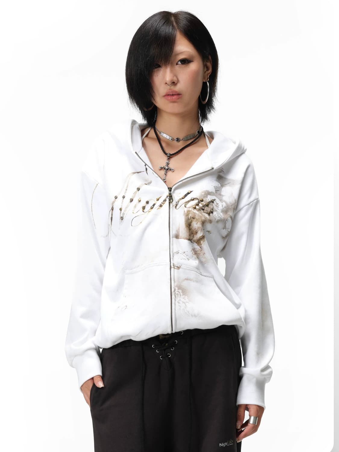 Gilded Letter Zip Hoodie 상품이미지8