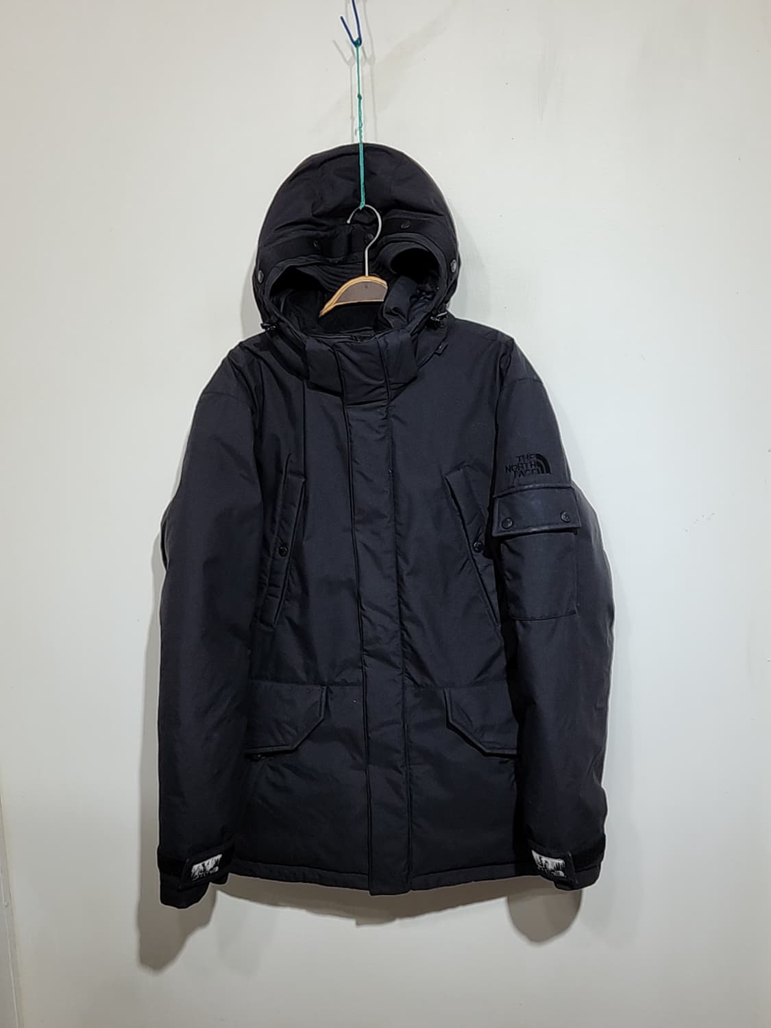 (105) 노스페이스 오리털 패딩점퍼 블랙 다운자켓 후드탈부착  상품이미지1